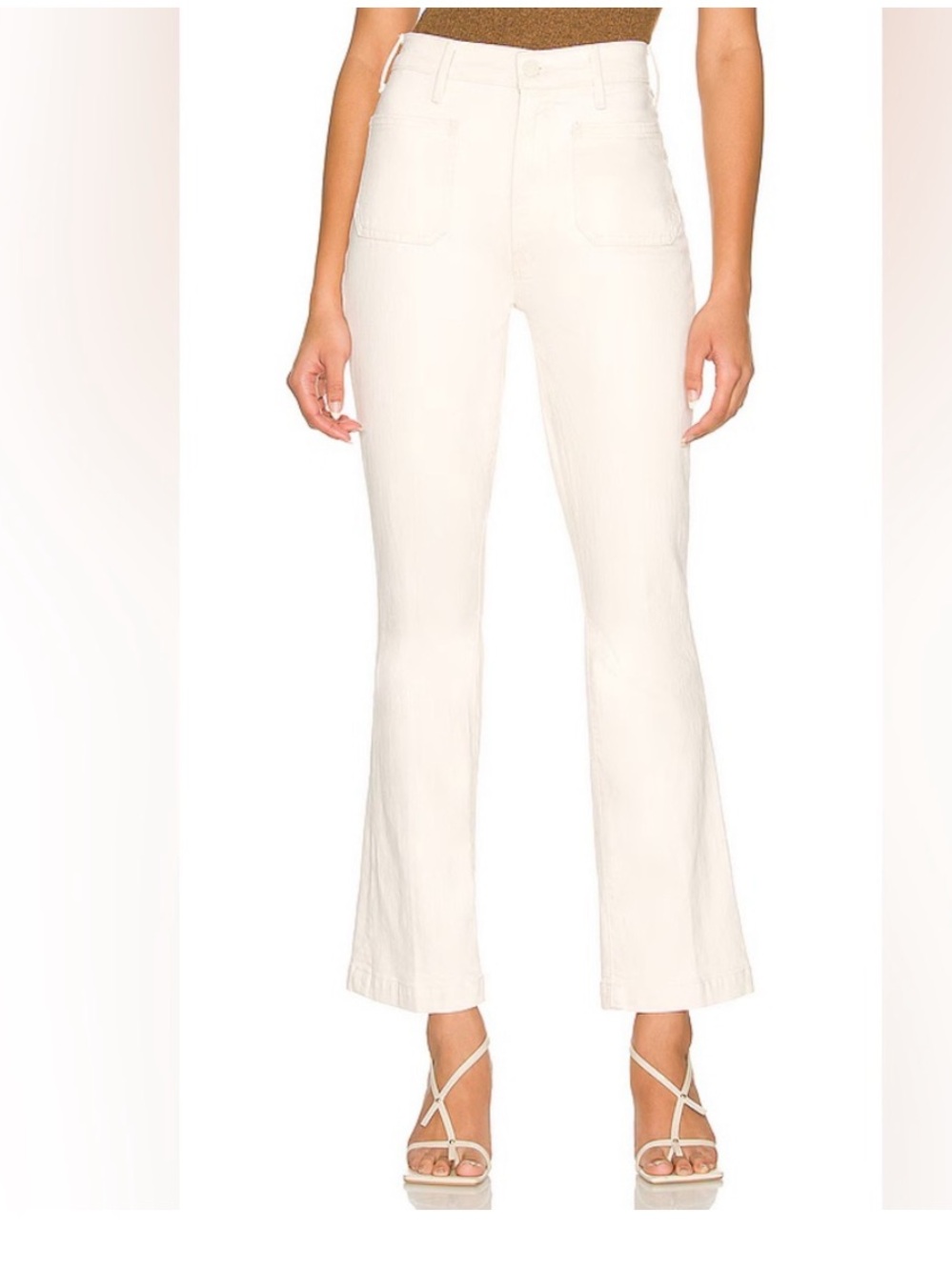 MOTHER Superior The Hustler Patch Pocket Flood jeans, 25